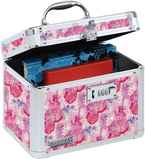 Combination Lock Box - Secure Safe for Documents, Valuables, Medicine & Money - 10 x 7.25 x 7.75 Inch - Floral, Pink & Gray Combination Lock Box - Secure Safe for Documents, Valuables, Medicine & Money - 10 x 7.25 x 7.75 Inch - Floral, Pink & Gray