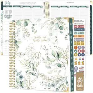 2026-2027 Hardcover Academic Year Goal & Vision Planner (July 2026 - July 2027) - 13 Months Agenda - Monthly & Weekly Calendar Organizer - 7.5" x 9" - Eucalyptus, White 2026-2027 Hardcover Academic Year Goal & Vision Planner (July 2026 - July 2027) - 13 Months Agenda - Monthly & Weekly Calendar Organizer - 7.5" x 9" - Eucalyptus, White