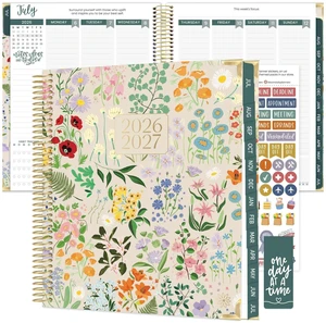 2026-2027 Hardcover Academic Year Goal & Vision Planner (July 2026 - July 2027) - 13 Months Agenda - Monthly & Weekly Calendar Organizer - 7.5" x 9" - Garden Party, Beige 2026-2027 Hardcover Academic Year Goal & Vision Planner (July 2026 - July 2027) - 13 Months Agenda - Monthly & Weekly Calendar Organizer - 7.5" x 9" - Garden Party, Beige