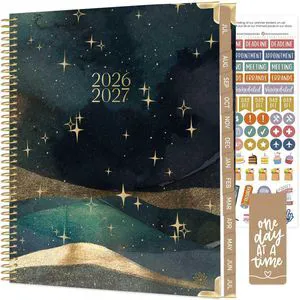 HARDCOVER Planner 2026-2027 (8.5" x 11") Academic Year (July 2026 - July 2027) - 13 Months Task Goal Planner for Women - Monthly & Weekly Agenda Book - Celestial Skies HARDCOVER Planner 2026-2027 (8.5" x 11") Academic Year (July 2026 - July 2027) - 13 Months Task Goal Planner for Women - Monthly & Weekly Agenda Book - Celestial Skies