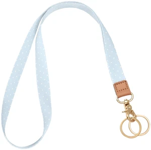 Lanyards for ID Badges, Cute Neck Lanyard Keychain for Women, Polka Dots and Hearts Long Lanyards for Keys and Wallet, Blue Polka Dots Lanyards for ID Badges, Cute Neck Lanyard Keychain for Women, Polka Dots and Hearts Long Lanyards for Keys and Wallet, Blue Polka Dots