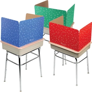 Standard Privacy Shield, 3 Colors, Set of 12 Matte Finish in Red, Green & Blue, Desk Dividers Standard Privacy Shield, 3 Colors, Set of 12 Matte Finish in Red, Green & Blue, Desk Dividers