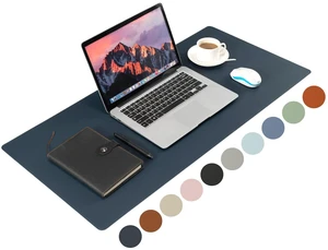 PU Leather Desk Pad Blotter,Navy Waterproof Office Desktop Mat for Men,36x17in Non-Slip Large Mouse Pad/Writing Protector/Desk Accessories PU Leather Desk Pad Blotter,Navy Waterproof Office Desktop Mat for Men,36x17in Non-Slip Large Mouse Pad/Writing Protector/Desk Accessories