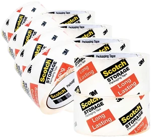 Long Lasting Storage Packaging Tape, 1.88 in x 38.2 yd, Designed for Storage and Packing, Stays Sealed in Weather Extremes, 3" Core, Clear, 3 Rolls (3650S-3) (Pack of 4) Long Lasting Storage Packaging Tape, 1.88 in x 38.2 yd, Designed for Storage and Packing, Stays Sealed in Weather Extremes, 3" Core, Clear, 3 Rolls (3650S-3) (Pack of 4)
