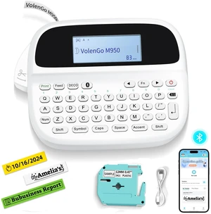 M950 Label Maker Machine with-Tape, Rechargeable Backlit Labelmaker Replacement for Ptouch Label Maker Machine, 12mm Inkless Bluetooth Label Printer, Office School Supplies, Teacher Must Haves M950 Label Maker Machine with-Tape, Rechargeable Backlit Labelmaker Replacement for Ptouch Label Maker Machine, 12mm Inkless Bluetooth Label Printer, Office School Supplies, Teacher Must Haves