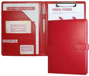 Padfolio Clipboard Folder Portfolio, Faux Leather Storage Clipboard with Cover for Legal Pad Holder Letter Size A4 Writing Pad for Business School Office Conference Notepad Clip Boards (Red) Padfolio Clipboard Folder Portfolio, Faux Leather Storage Clipboard with Cover for Legal Pad Holder Letter Size A4 Writing Pad for Business School Office Conference Notepad Clip Boards (Red)