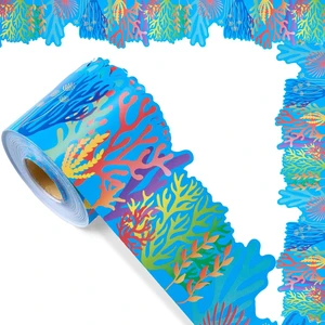 72 Ft Ocean Bulletin Board Border, Coral Reef Die-Cut Rolled Border Trim Wall Decor Border Trim for Photo Walls, Classroom Boards and Chalkboards, for Back-to-School and Daily Classroom Displays 72 Ft Ocean Bulletin Board Border, Coral Reef Die-Cut Rolled Border Trim Wall Decor Border Trim for Photo Walls, Classroom Boards and Chalkboards, for Back-to-School and Daily Classroom Displays