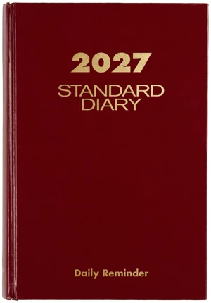 2027 Daily Planner, Standard Diary, 5.75" x 8.25" Reminder Journal, Hardcover, Red (SD3891327) 2027 Daily Planner, Standard Diary, 5.75" x 8.25" Reminder Journal, Hardcover, Red (SD3891327)