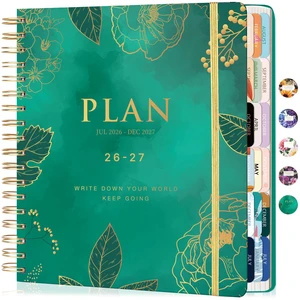 Planner 2026-2027 Weekly and Monthly Planner Gift for Women 18 Month Aesthetic Hardcover Yearly Calendar Agenda with Stickers Laminated Tabs for Women Stay Organized Planner 2026-2027 Weekly and Monthly Planner Gift for Women 18 Month Aesthetic Hardcover Yearly Calendar Agenda with Stickers Laminated Tabs for Women Stay Organized