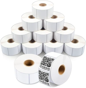 1.5" X 1.5" Square Direct Thermal Labels (10800 Count, 12 Rolls) 1.5" X 1.5" Square Direct Thermal Labels (10800 Count, 12 Rolls)