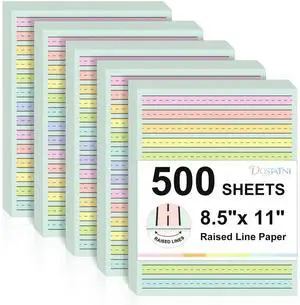 500 Sheets Handwriting Paper 0.5Line Width for Primary School Kid 8.5x11 Colored Writing Paper ADHD Tactile Writing Lines Spacing Multisensory Ruled Handwriting Tablet Dysgraphia Pad for Children 500 Sheets Handwriting Paper 0.5Line Width for Primary School Kid 8.5x11 Colored Writing Paper ADHD Tactile Writing Lines Spacing Multisensory Ruled Handwriting Tablet Dysgraphia Pad for Children