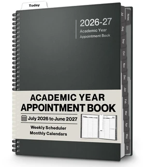 2026-2027 Appointment Book 8.5 x 11, July 2026 to June 2027, 15-Minute Hourly Schedule Planner with Laminated Tabs, Daily Professional Agenda 2026-2027 Appointment Book 8.5 x 11, July 2026 to June 2027, 15-Minute Hourly Schedule Planner with Laminated Tabs, Daily Professional Agenda