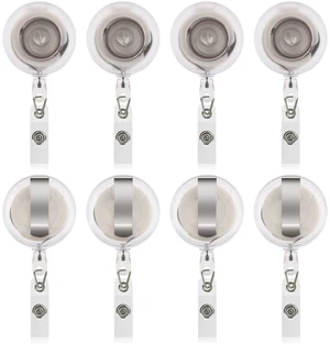 50 Pcs Retractable Badge Reel Clips Holder for Hanging ID Card Name Clear Frosted,Strong Pull Resistance,Bulk Reels for Nurse Doctor Teachers Students School Office Workers 50 Pcs Retractable Badge Reel Clips Holder for Hanging ID Card Name Clear Frosted,Strong Pull Resistance,Bulk Reels for Nurse Doctor Teachers Students School Office Workers