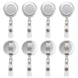 50 Pcs Retractable Badge Reel Clips Holder for Hanging ID Card Name Silver,Strong Pull Resistance,Bulk Carabiner Reels for Nurse Doctor Teachers Students School Office Workers 50 Pcs Retractable Badge Reel Clips Holder for Hanging ID Card Name Silver,Strong Pull Resistance,Bulk Carabiner Reels for Nurse Doctor Teachers Students School Office Workers