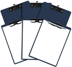 Set of 6 Clipboard with Pen Holder, Blue Low Profile Metal Clip, Hanging Hole Saves Space, Holds 8.5x11" Papers, Crack-Resistant & Durable, for Office & School Set of 6 Clipboard with Pen Holder, Blue Low Profile Metal Clip, Hanging Hole Saves Space, Holds 8.5x11" Papers, Crack-Resistant & Durable, for Office & School