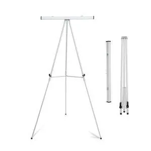 63 1/2'' Aluminum Flip Chart Display Easel Stand, Silver Presentation Easel with Adjustable Floor for Boardroom, Whiteboard, Paper Pads, Signage 63 1/2'' Aluminum Flip Chart Display Easel Stand, Silver Presentation Easel with Adjustable Floor for Boardroom, Whiteboard, Paper Pads, Signage