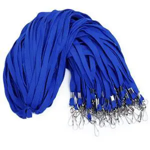 100-Pack Blue Lanyards for ID Badges with Swivel J-Hooks - Versatile Neck Lanyard for Keys, Card Holders, Whistles, and More - Ideal for Offices, Teachers, Kids, and Cruise Ship Cards 100-Pack Blue Lanyards for ID Badges with Swivel J-Hooks - Versatile Neck Lanyard for Keys, Card Holders, Whistles, and More - Ideal for Offices, Teachers, Kids, and Cruise Ship Cards