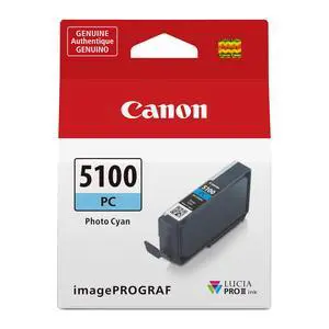 PFI-5100 Genuine Photo Cyan Ink Tank, Compatible with ImagePROGRAF PRO-310 Printers PFI-5100 Genuine Photo Cyan Ink Tank, Compatible with ImagePROGRAF PRO-310 Printers