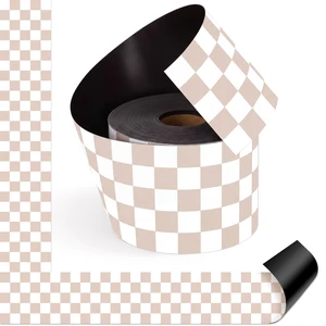 48 ft x 2.76 Inch Magnetic Checkerboard Border,Brown Gingham Bulletin Board Trim Decoration, Reusable Whiteboard Magnetic Strips Roll for School Office Chalkboard 48 ft x 2.76 Inch Magnetic Checkerboard Border,Brown Gingham Bulletin Board Trim Decoration, Reusable Whiteboard Magnetic Strips Roll for School Office Chalkboard