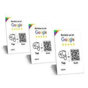 Google Review Stand (3 PCS)- Boost Reviews w/Reusable Google Review Tap Card Stand & QR Code Stand -No App, No Subscription- Android & iPhone Compatible -Boost Google Reviews for Online Growth Google Review Stand (3 PCS)- Boost Reviews w/Reusable Google Review Tap Card Stand & QR Code Stand -No App, No Subscription- Android & iPhone Compatible -Boost Google Reviews for Online Growth