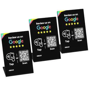 Google Review Stand (3 PCS)- Boost Reviews w/ 3x4 inch Reusable Google Review Tap Card Stand & QR Code Stand -No App,No Subscription- Android & iPhone Compatible- Google Reviews Made Easy Google Review Stand (3 PCS)- Boost Reviews w/ 3x4 inch Reusable Google Review Tap Card Stand & QR Code Stand -No App,No Subscription- Android & iPhone Compatible- Google Reviews Made Easy