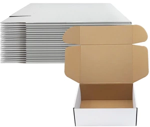 11x8x4 inch Shipping Boxes Set of 20, White Corrugated Cardboard Mailer Box Easy Assembly, Shape Well, DIY Cardboard, Recyclable Mailer Box for Packaging Small Business and Book Literature Gift Giving 11x8x4 inch Shipping Boxes Set of 20, White Corrugated Cardboard Mailer Box Easy Assembly, Shape Well, DIY Cardboard, Recyclable Mailer Box for Packaging Small Business and Book Literature Gift Giving