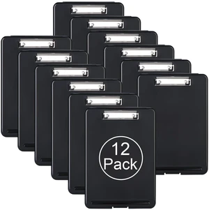 Plastic A4 Form Storage Box Case, Clipboard Case, Bulk clipboard Set Suitable for School, Utility, Industrial Office, Medical Personnel, Black, 12 Pack Plastic A4 Form Storage Box Case, Clipboard Case, Bulk clipboard Set Suitable for School, Utility, Industrial Office, Medical Personnel, Black, 12 Pack