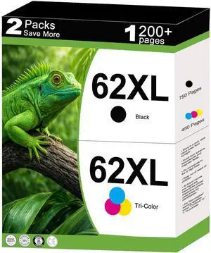 62XL Ink Cartridges Replacement for HP 62 XL Black Color Combo Pack for HP62 HP62XL for OfficeJet 200 250 5665 5661 5560 5640 5663 5742 Envy 7640 7645 5540 5545 5660 Printers with V28.2.1 Chip 2-Pack 62XL Ink Cartridges Replacement for HP 62 XL Black Color Combo Pack for HP62 HP62XL for OfficeJet 200 250 5665 5661 5560 5640 5663 5742 Envy 7640 7645 5540 5545 5660 Printers with V28.2.1 Chip 2-Pack