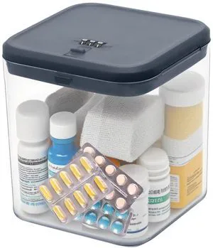 Medication Lock Box, Small Lock Box, Childproof Medicine Lockbox, Lockable Storage Box for Pill Organizer/Medicine Safe/Phone/Refrigerator/Personal Items/Dorm, 5.6x 5.6x 6.3 Medication Lock Box, Small Lock Box, Childproof Medicine Lockbox, Lockable Storage Box for Pill Organizer/Medicine Safe/Phone/Refrigerator/Personal Items/Dorm, 5.6x 5.6x 6.3