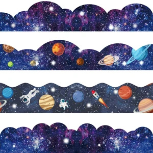 120ft Bulletin Board Borders Decorations Outer Space Classroom Decor Galaxy Star Planet Astronaut Scalloped Border Trim for Teacher School Office Supplies Classroom Door Wall Decor, 4 Patterns 120ft Bulletin Board Borders Decorations Outer Space Classroom Decor Galaxy Star Planet Astronaut Scalloped Border Trim for Teacher School Office Supplies Classroom Door Wall Decor, 4 Patterns
