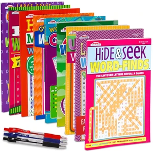 9-Pack 750+ Large WordSearch Puzzle Books for Adults, Aging Seniors Brain Stimulation Giant Print Words Activity Books (Pack Bulk), Paperback - 8x10 9-Pack 750+ Large WordSearch Puzzle Books for Adults, Aging Seniors Brain Stimulation Giant Print Words Activity Books (Pack Bulk), Paperback - 8x10