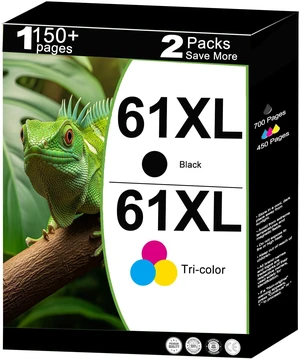 61XL Ink Cartridge for HP 61 XL Black Combo (2 Packs) Replacement for HP61 HP61XL for 5530 4500 2620 4630 2540 4502 3050 1510 4632 4501 2542 2514 3510 4635 3050a 5535 4610 Printers with V10.1.2 Chips 61XL Ink Cartridge for HP 61 XL Black Combo (2 Packs) Replacement for HP61 HP61XL for 5530 4500 2620 4630 2540 4502 3050 1510 4632 4501 2542 2514 3510 4635 3050a 5535 4610 Printers with V10.1.2 Chips