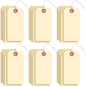 1000 Pcs Blank Manila Shipping Tags with Wire 4 3/4" x 2 3/8" 1000 Pcs Blank Manila Shipping Tags with Wire 4 3/4" x 2 3/8"
