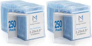 USA Vertical ID Name Badge Holder (Clear, 2.25x3.5 Inch, 500 Pack), Plastic Nametag Card Holders with Zipper USA Vertical ID Name Badge Holder (Clear, 2.25x3.5 Inch, 500 Pack), Plastic Nametag Card Holders with Zipper