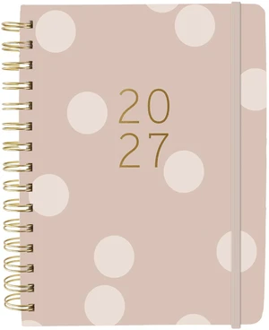 Polka Dot 18 Month Planner, July 2026 Dec. 2027, Hardbound Spiral Planner with Monthly Tabs, Holidays & Reminder Stickers, 6 x 8 Polka Dot 18 Month Planner, July 2026 Dec. 2027, Hardbound Spiral Planner with Monthly Tabs, Holidays & Reminder Stickers, 6 x 8