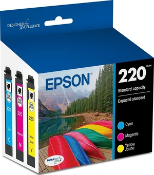 220 Genuine Ink Standard Capacity 3 Color Combo Pack T220520 Works with WorkForce WF-2630 WF-2650 WF-2660 WF-2750 WF-2760 Expression XP-320 XP-420 XP-424 220 Genuine Ink Standard Capacity 3 Color Combo Pack T220520 Works with WorkForce WF-2630 WF-2650 WF-2660 WF-2750 WF-2760 Expression XP-320 XP-420 XP-424