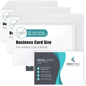 100 Sheets Self Seal Laminating Pouches Business Card Size 2.6x3.9inch Self Adhesive Laminating Sheets Gloss Finish No Laminating Machine Needed for Id Card Small Card (2.5x3.5inch) (Pack of 3) 100 Sheets Self Seal Laminating Pouches Business Card Size 2.6x3.9inch Self Adhesive Laminating Sheets Gloss Finish No Laminating Machine Needed for Id Card Small Card (2.5x3.5inch) (Pack of 3)
