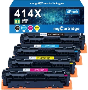 414X Toner Cartridges 4 Pack for HP 414X 414A MFP M479fdw M454dw M479 M454 Compatible for HP Color LaserJet Pro MFP M479fdw M479fdn M479dw M454dw M454dn Printer Ink W2020X W2020A High Yield with Chip 414X Toner Cartridges 4 Pack for HP 414X 414A MFP M479fdw M454dw M479 M454 Compatible for HP Color LaserJet Pro MFP M479fdw M479fdn M479dw M454dw M454dn Printer Ink W2020X W2020A High Yield with Chip