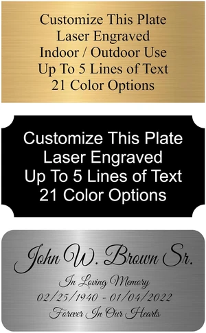 Engraved Name Plate, Personalized Name Plaque - 2x4, 2x6, 2x8, 3x6-21 Colors, 3Corner Styles, 17 Fonts Styles, Name Plates for URN, Trophy, Picture Frame, Memorial Sign - 4 Tags Engraved Name Plate, Personalized Name Plaque - 2x4, 2x6, 2x8, 3x6-21 Colors, 3Corner Styles, 17 Fonts Styles, Name Plates for URN, Trophy, Picture Frame, Memorial Sign - 4 Tags