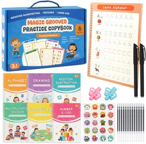 Magic Grooved Handwriting Practice Book for Kids Ages 38 Reusable Handwriting Practice for Preschool Learning,3D Tracing Books with Disappearing Ink Pens,Magic Book Magic Grooved Handwriting Practice Book for Kids Ages 38 Reusable Handwriting Practice for Preschool Learning,3D Tracing Books with Disappearing Ink Pens,Magic Book