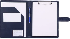Padfolio Clipboard Folder Portfolio, Faux Leather Folder Storage Clipboard with Cover for 8.5 x 11 Legal Pad A4 Refillable Folio Conference Writing Notepad (Blue) Padfolio Clipboard Folder Portfolio, Faux Leather Folder Storage Clipboard with Cover for 8.5 x 11 Legal Pad A4 Refillable Folio Conference Writing Notepad (Blue)