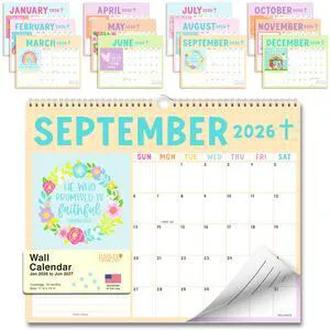 2026 Calendar Wall - 2026 Wall Calendar Large for School, Home & Office 18-Month Hanging Calendars, Academic Monthly Calendar from January 2026 to June 2027, Back to School Teacher Gifts 2026 Calendar Wall - 2026 Wall Calendar Large for School, Home & Office 18-Month Hanging Calendars, Academic Monthly Calendar from January 2026 to June 2027, Back to School Teacher Gifts