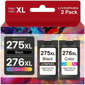 PG-275 XL CL-276 XL Ink Cartridges Combo Pack Compatible with Canon 275 276 XL for Pixma TR4720 TR4722 TS3522 TS3722 TS3700 TR4700 TS3500 TS3520 Printers, Black & Color High Yield 2-Pack PG-275 XL CL-276 XL Ink Cartridges Combo Pack Compatible with Canon 275 276 XL for Pixma TR4720 TR4722 TS3522 TS3722 TS3700 TR4700 TS3500 TS3520 Printers, Black & Color High Yield 2-Pack