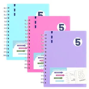 Small 5 Subject Spiral Notebook with Dividers & Tab,3 Pack,5x7 612 Pages,Wide Ruled,Waterproof Plastic cover,School Small Notebook, Study, Homework, Students Small 5 Subject Spiral Notebook with Dividers & Tab,3 Pack,5x7 612 Pages,Wide Ruled,Waterproof Plastic cover,School Small Notebook, Study, Homework, Students