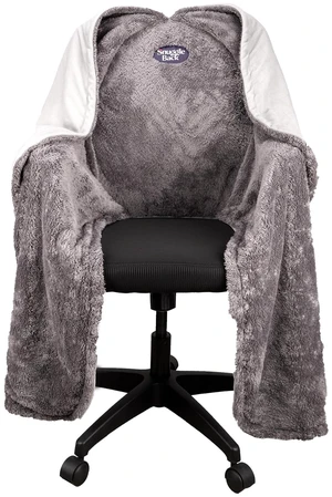 The Original Office Chair Blanket by SnuggleBack; Cozy Comfy Office Desk Chair Wrap Attaches for Hands-Free Warmth. Stay Warm In The Winter or Summer. (Grey Pattern Fleece) The Original Office Chair Blanket by SnuggleBack; Cozy Comfy Office Desk Chair Wrap Attaches for Hands-Free Warmth. Stay Warm In The Winter or Summer. (Grey Pattern Fleece)