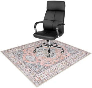 48"x60" Office Chair Mat for Hardwood Floor, Floor Mat for Office Chair, Boho Under Desk Rug, Office Rugs for Rolling Chairs, Anti-Slip Desk Chair Mat for Hardwood, Terracotta 48"x60" Office Chair Mat for Hardwood Floor, Floor Mat for Office Chair, Boho Under Desk Rug, Office Rugs for Rolling Chairs, Anti-Slip Desk Chair Mat for Hardwood, Terracotta
