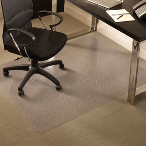 Chair Mat for Carpet- Medium Pile, 45" x 53" Rectangle, Clear Vinyl Beveled Edge Chair Mat for Carpet- Medium Pile, 45" x 53" Rectangle, Clear Vinyl Beveled Edge