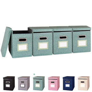 4 Pack Hanging File Folders Organizer with Lid, Letter Size Fabric File Storage Box Collapsible, Portable Office Document Holder with Metal Handle, Smooth PVC Rails, Green 4 Pack Hanging File Folders Organizer with Lid, Letter Size Fabric File Storage Box Collapsible, Portable Office Document Holder with Metal Handle, Smooth PVC Rails, Green
