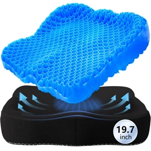 Thicken 19.7in Seat Cushion Gel, Large Cooling Seat Cushion for Long Sitting, Cushion for Wheelchair, Pressure Relief Cushion Seat for Office Chair, Chair Seat Pads for Car Desk Chair Kayak Stadium Thicken 19.7in Seat Cushion Gel, Large Cooling Seat Cushion for Long Sitting, Cushion for Wheelchair, Pressure Relief Cushion Seat for Office Chair, Chair Seat Pads for Car Desk Chair Kayak Stadium