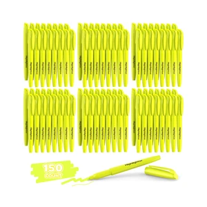 150 Count Yellow Highlighters Bulk - Chisel Tip, Quick Dry, Fluorescent Yellow, School Supplies for Students and Teachers, No Bleed Markers Set for Notes, Textbooks, Classroom and Office Use 150 Count Yellow Highlighters Bulk - Chisel Tip, Quick Dry, Fluorescent Yellow, School Supplies for Students and Teachers, No Bleed Markers Set for Notes, Textbooks, Classroom and Office Use